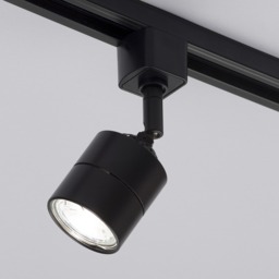 3m Straight Track Light Kit with 6 Soho Heads and LED Bulbs - Black - thumbnail 2