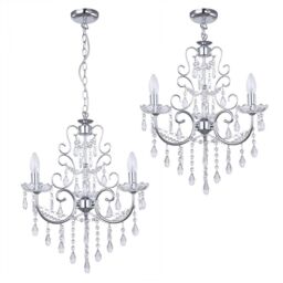 Madonna 3 Light Dual Mount Chandelier - Chrome - thumbnail 9