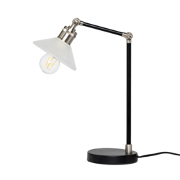 Aya 1 Light Industrial Table Lamp - Satin Nickel - thumbnail 5