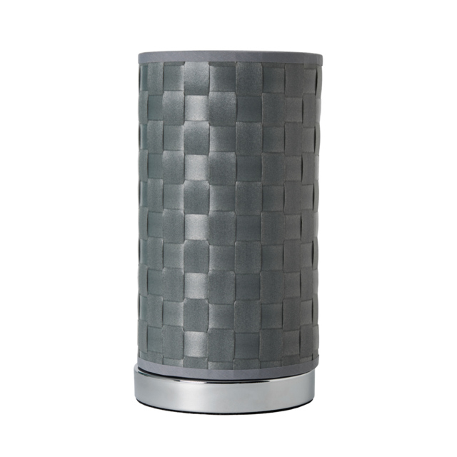 Sovin Cylindrical Table Lamp with Silver Shade - Chrome - image 1
