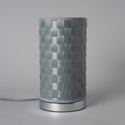 Sovin Cylindrical Table Lamp with Silver Shade - Chrome - thumbnail 3