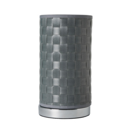 Sovin Cylindrical Table Lamp with Silver Shade - Chrome