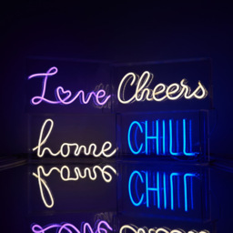 Glow LED Home Acrylic Neon Style Light Box - White - thumbnail 7