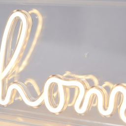 Glow LED Home Acrylic Neon Style Light Box - White - thumbnail 4