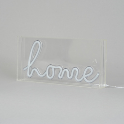 Glow LED Home Acrylic Neon Style Light Box - White - thumbnail 3