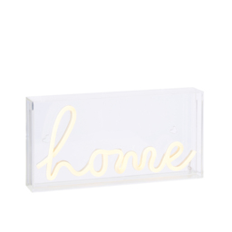 Glow LED Home Acrylic Neon Style Light Box - White