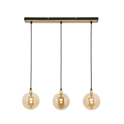 Melior Industrial 3 Light Ceiling Diner Pendant - Black - thumbnail 5