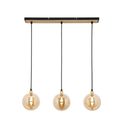 Melior Industrial 3 Light Ceiling Diner Pendant - Black