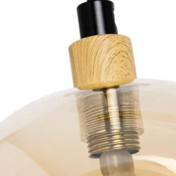 Melior Industrial 3 Light Ceiling Diner Pendant - Black - thumbnail 6
