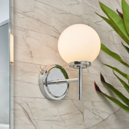 Preston 1 Light Bathroom Globe Wall Light - Chrome - thumbnail 5