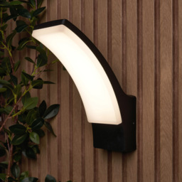 Bengle 12 Watt LED Curved Outdoor Wall Light - Black - thumbnail 7