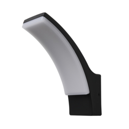 Bengle 12 Watt LED Curved Outdoor Wall Light - Black - thumbnail 5