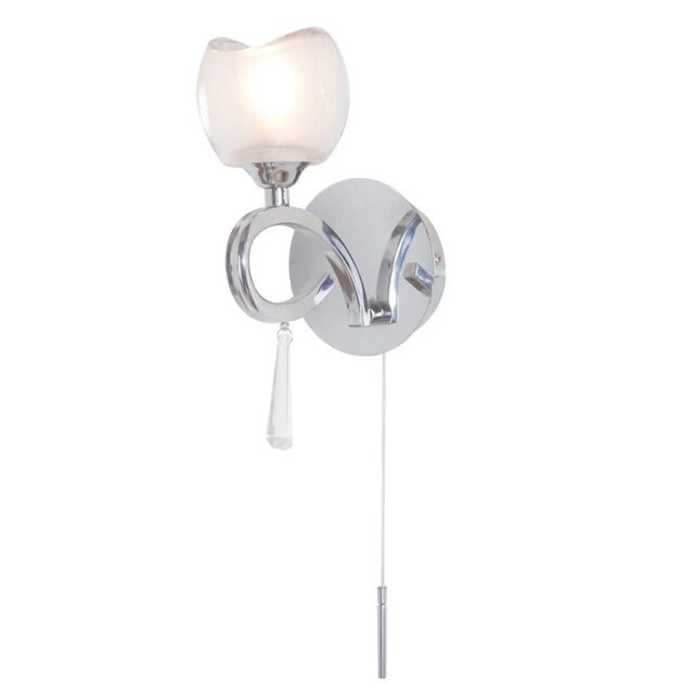 Marta 1 Light Pull Cord Wall Light - Chrome - image 1