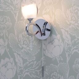 Marta 1 Light Pull Cord Wall Light - Chrome - thumbnail 3