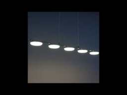 Halo LED 5 Light Acrylic Disc Diner Ceiling Pendant - Chrome - thumbnail 7