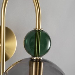 Visconte Vietri 1 Light Wall Light with Glass Shade - Satin Brass - thumbnail 4