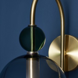 Visconte Vietri 1 Light Wall Light with Glass Shade - Satin Brass - thumbnail 7