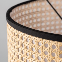 Grace Rattan Easy to Fit Cylinder Lamp Shade - Natural - thumbnail 4