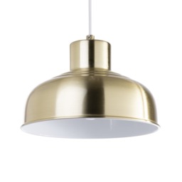 1 Light Diner Ceiling Pendant - Satin Brass - thumbnail 1