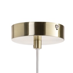 1 Light Diner Ceiling Pendant - Satin Brass - thumbnail 3