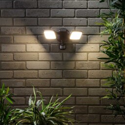 Alma Twin 20 Watt LED Outdoor Flood Light with PIR Sensor - Black - thumbnail 5