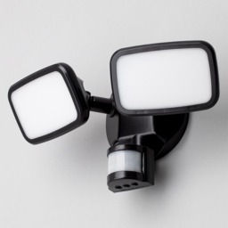 Alma Twin 20 Watt LED Outdoor Flood Light with PIR Sensor - Black - thumbnail 3