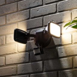 Alma Twin 20 Watt LED Outdoor Flood Light with PIR Sensor - Black - thumbnail 7