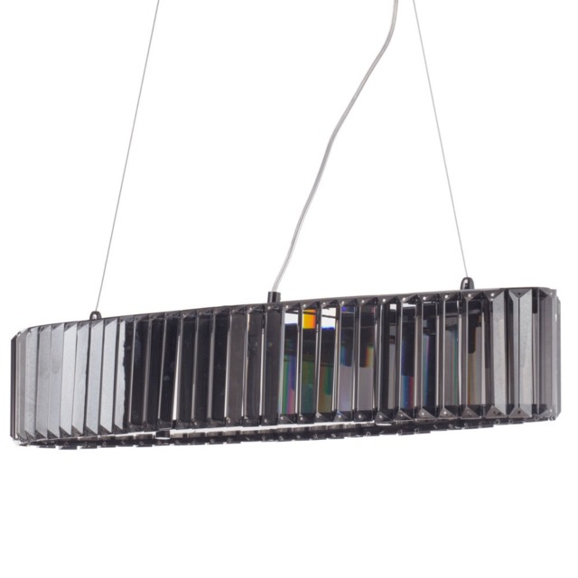 7 Light Oblong Chisel Bar Ceiling Pendant - Smoke - image 1