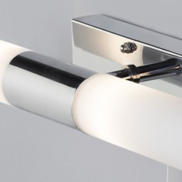 Elena Glass Bathroom Wall Light 2 Light Pull Cord Switch - Chrome - thumbnail 4