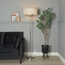 Celia 3 Light Floor Lamp - Polished Nickel - thumbnail 5
