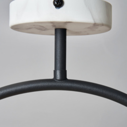 Darl 2 Light Semi Flush Ceiling Light and Floor Lamp - Black - thumbnail 8