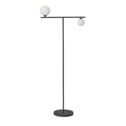 Darl 2 Light Semi Flush Ceiling Light and Floor Lamp - Black - thumbnail 2