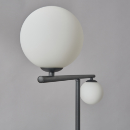 Darl 2 Light Semi Flush Ceiling Light and Floor Lamp - Black - thumbnail 5