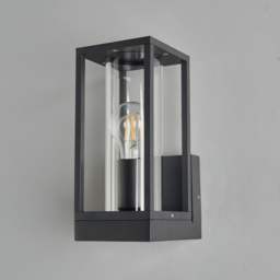Aster Outdoor Box Wall Lantern - Black - thumbnail 3