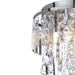 Spa Pro - Brona Small 3 Light Bathroom Flush Ceiling Light - Chrome - thumbnail 3