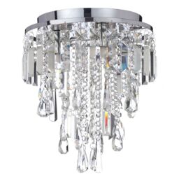 Spa Pro - Brona Small 3 Light Bathroom Flush Ceiling Light - Chrome - thumbnail 1