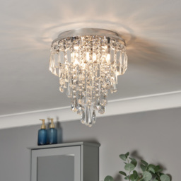 Spa Pro - Brona Small 3 Light Bathroom Flush Ceiling Light - Chrome - thumbnail 4
