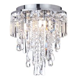 Spa Pro - Brona Small 3 Light Bathroom Flush Ceiling Light - Chrome - thumbnail 2