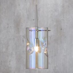Visconte Monet 1 Light Petroleum Tinted Glass Ceiling Pendant - Chrome - thumbnail 2