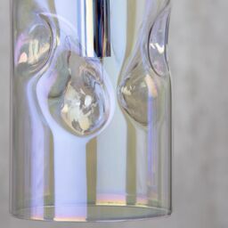 Visconte Monet 1 Light Petroleum Tinted Glass Ceiling Pendant - Chrome - thumbnail 5