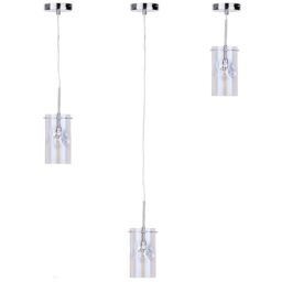 Visconte Monet 1 Light Petroleum Tinted Glass Ceiling Pendant - Chrome - thumbnail 6