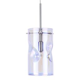 Visconte Monet 1 Light Petroleum Tinted Glass Ceiling Pendant - Chrome