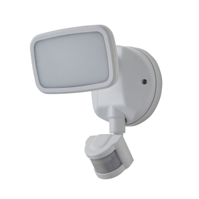 Alma Single 10 Watt LED Outdoor Flood Light with PIR Sensor - White - image 1