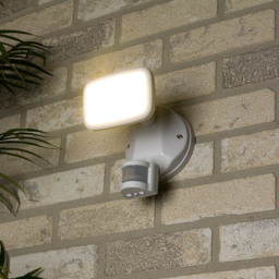 Alma Single 10 Watt LED Outdoor Flood Light with PIR Sensor - White - thumbnail 5