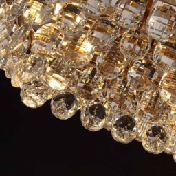Visconte Maine 8 Light Rectangular Crystal Ceiling Pendant - Gold - thumbnail 5