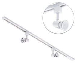 1 metre Track Light Kit with 2 Harlem Heads and LED Bulbs - White