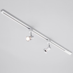 1 metre Track Light Kit with 2 Harlem Heads and LED Bulbs - White - thumbnail 3