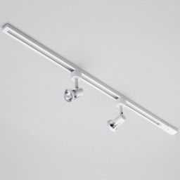 1 metre Track Light Kit with 2 Harlem Heads and LED Bulbs - White - thumbnail 4