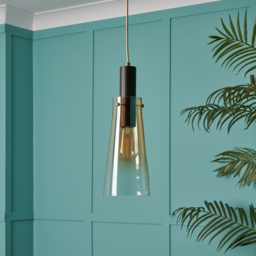 Visconte Atrani 1 Light Ceiling Pendant with Ombre Shade - Champagne - thumbnail 6