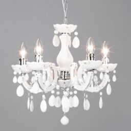 Marie Therese 5 Light Dual Mount Chandelier - White - thumbnail 2